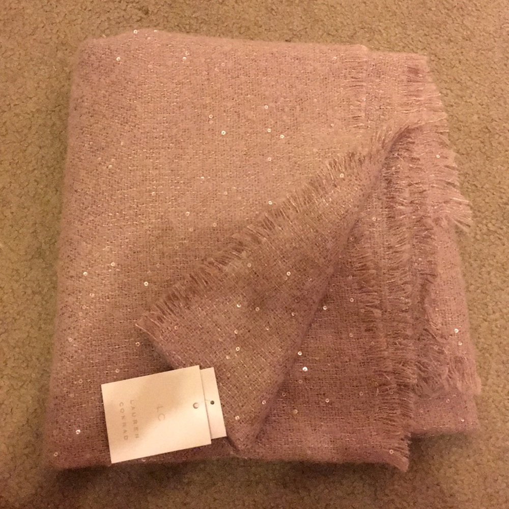 Light Pink Fringe Scarf/Wrap